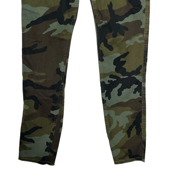 Nili Lotan Jenna Pants Green Camouflage Cropped Slim Fit Mid Rise Women Size 2 - Picture 4 of 13